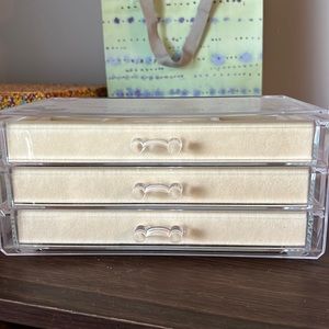 Clear Jewelry Three drawer holder